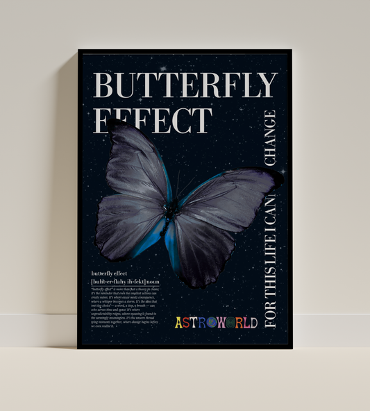Travis Scott - Butterfly Effect Digital Poster - PostrlyAu