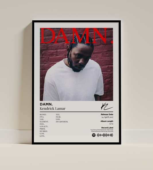 DAMN. Digital Poster - PostrlyAu