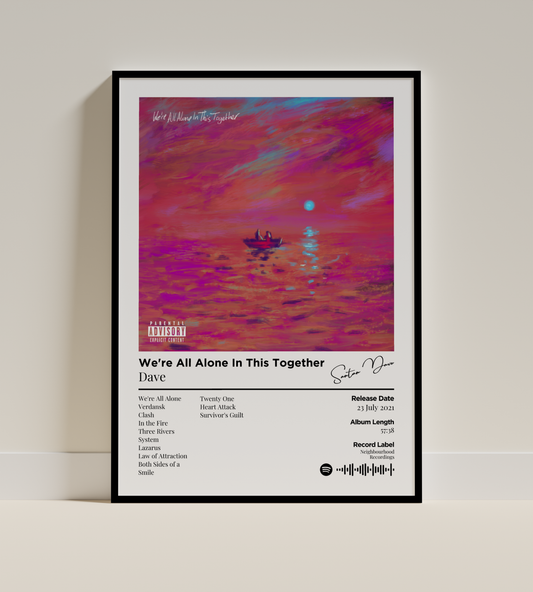 We're All Alone In This Together Digital Poster - PostrlyAu