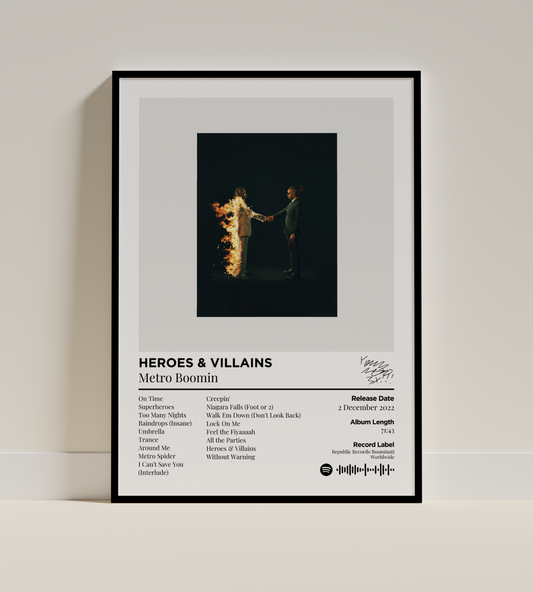 HEROES & VILLAINS Digital Poster - PostrlyAu