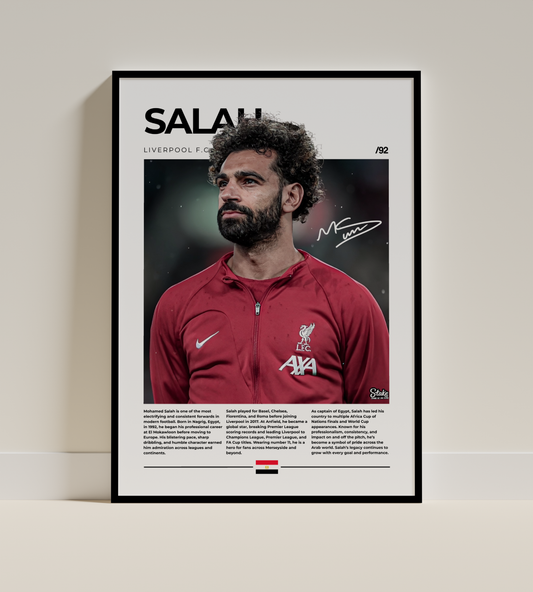 Mohammed Salah Digital Football Poster