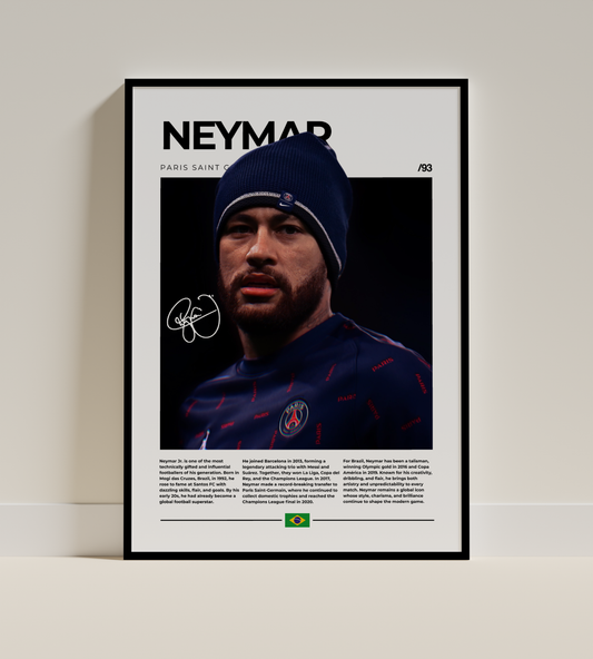 Neymar Jr. Digital Football Poster