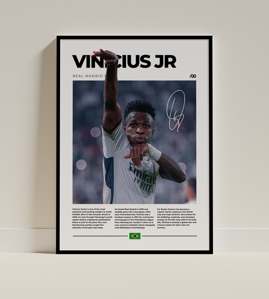 Vinícius Júnior Digital Football Poster