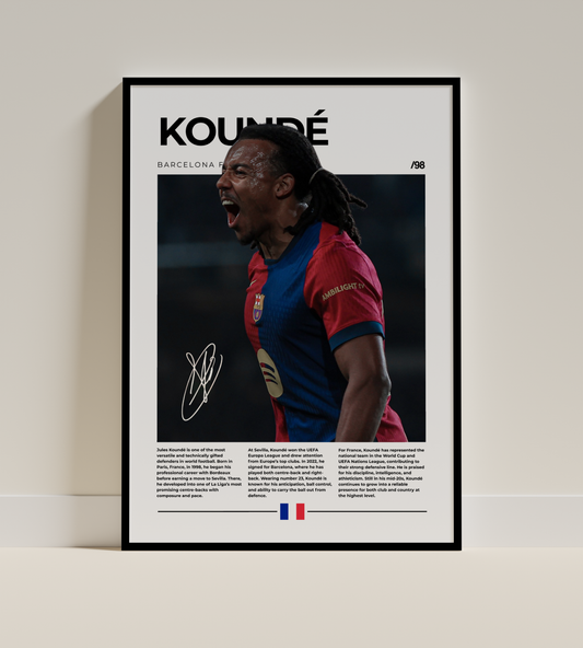 Jules Koundé Digital Football Poster