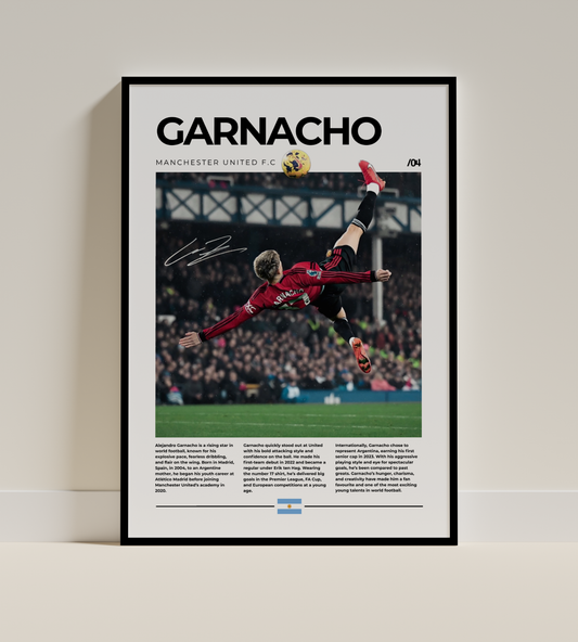 Alejandro Garnacho Digital Football Poster