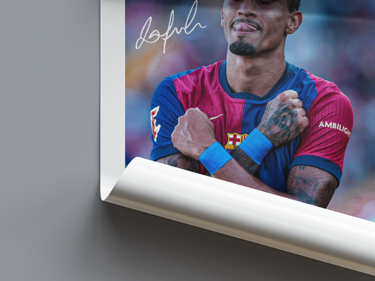 Raphinha Digital Football Poster