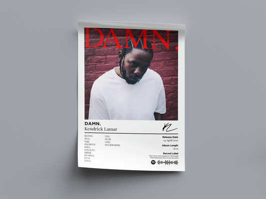 DAMN. Digital Poster - PostrlyAu