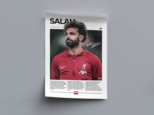Mohammed Salah Digital Football Poster