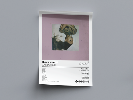 thank u, next Digital Poster - PostrlyAu