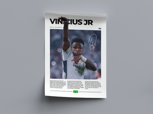 Vinícius Júnior Digital Football Poster