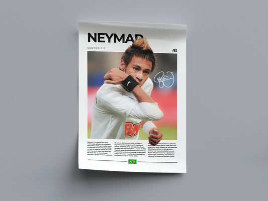 Neymar Jr. Digital Football Poster