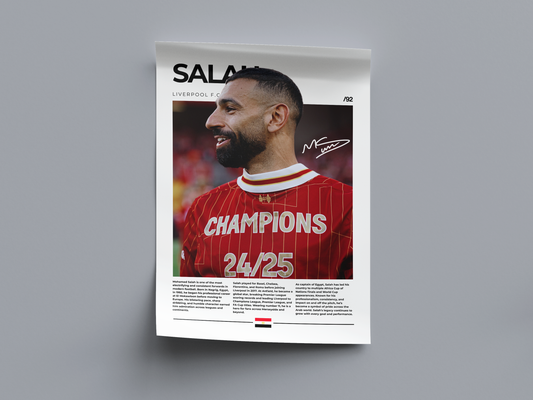 Mohammed Salah Digital Football Poster