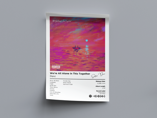 We're All Alone In This Together Digital Poster - PostrlyAu