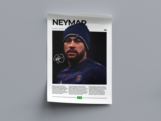 Neymar Jr. Digital Football Poster