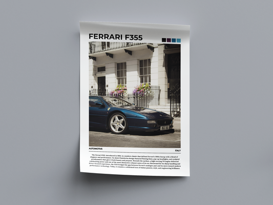 Ferrari F355 Digital Poster - PostrlyAu