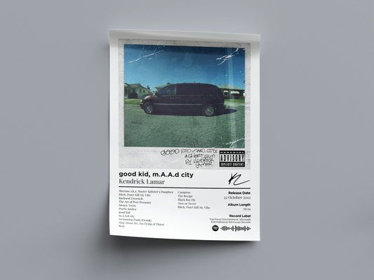 good kid, m.A.A.d city Digital Poster - PostrlyAu