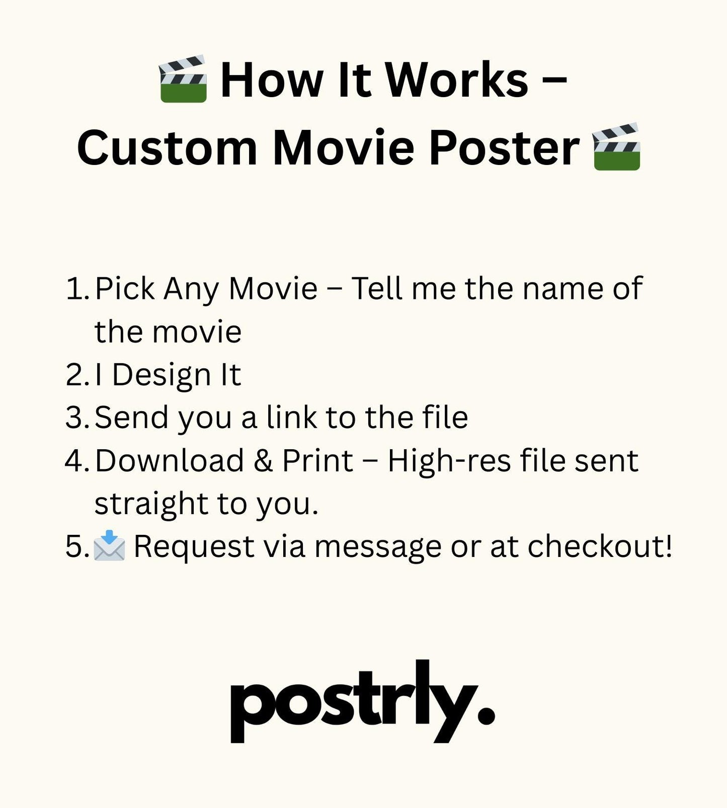 Custom Movie Digital Poster