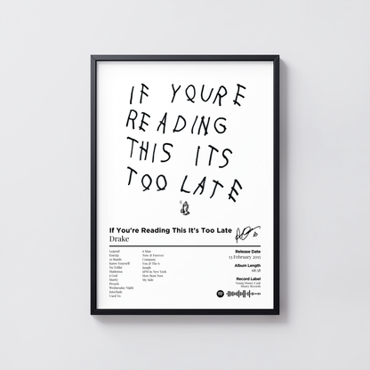 If You're Reading This It's Too Late