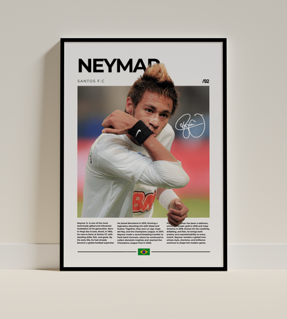 Neymar Jr. Digital Football Poster