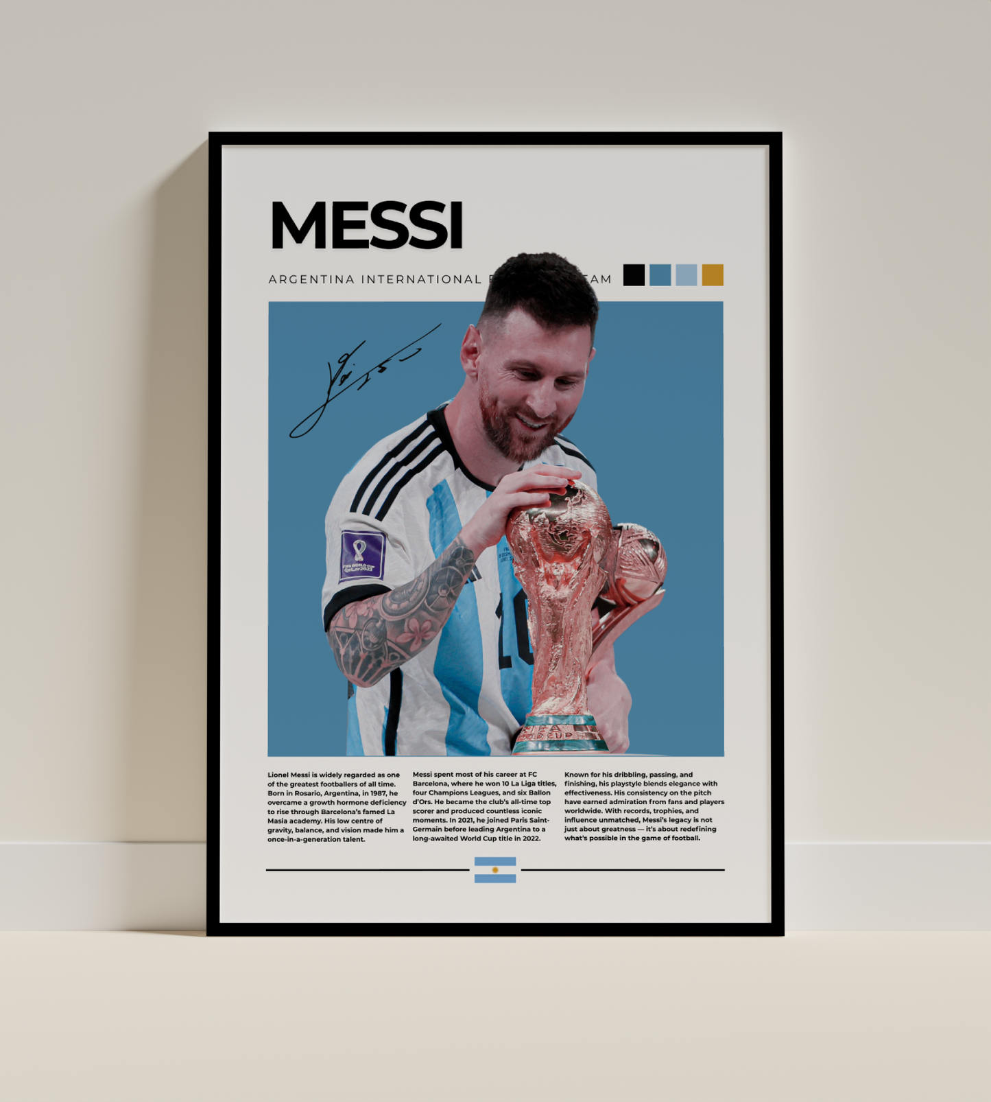 Messi, Neymar, Mbappe, Zidane, Ronaldinho, Maradona Digital Poster