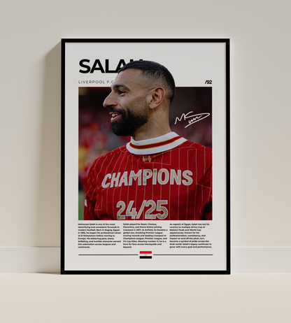 Mohammed Salah Digital Football Poster