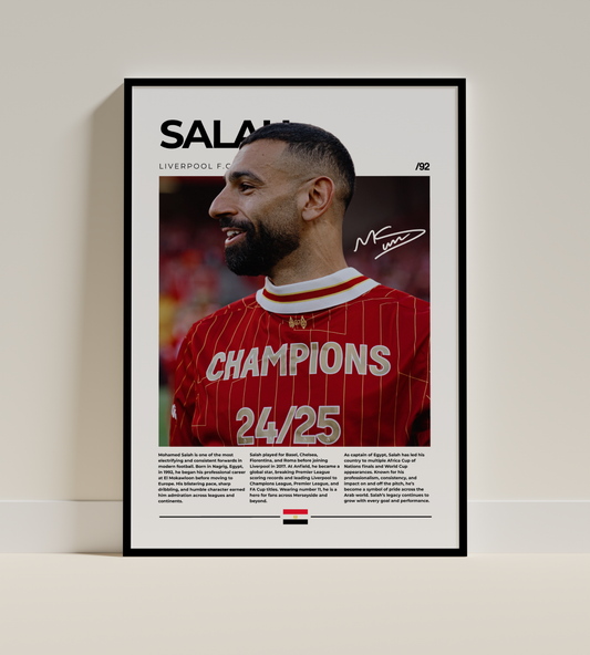 Mohammed Salah Digital Football Poster