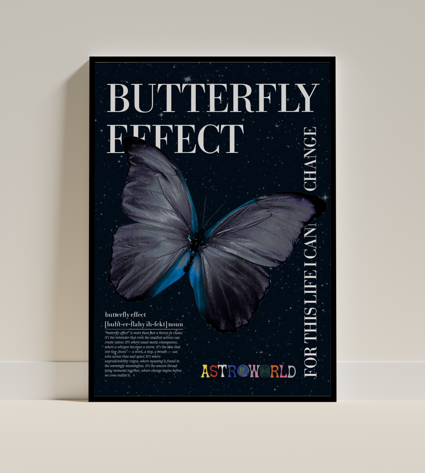 Travis Scott - Butterfly Effect Digital Poster - PostrlyAu