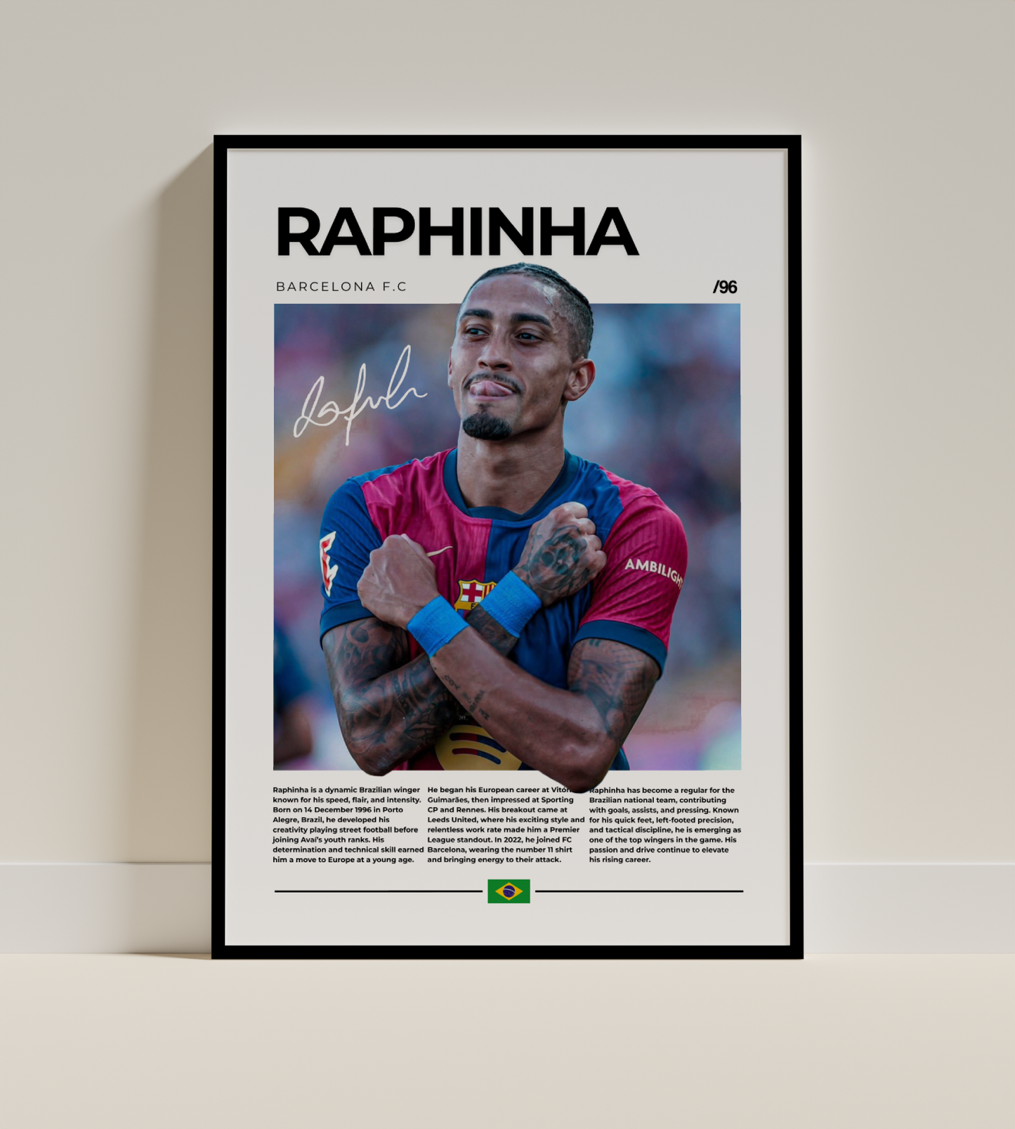 Raphinha Digital Football Poster