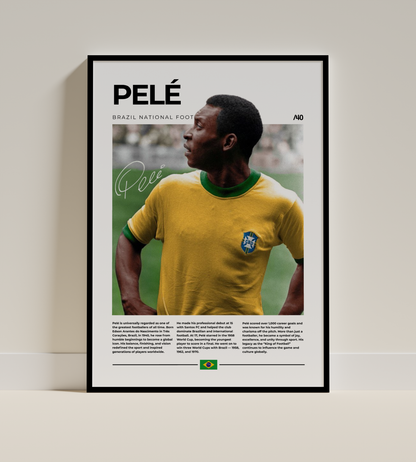 Pelé Digital Football Poster