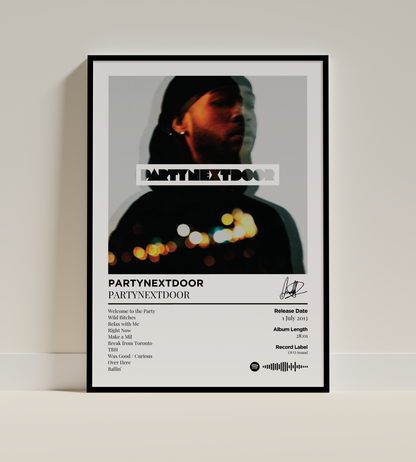 PARTYNEXTDOOR Digital Poster - PostrlyAu