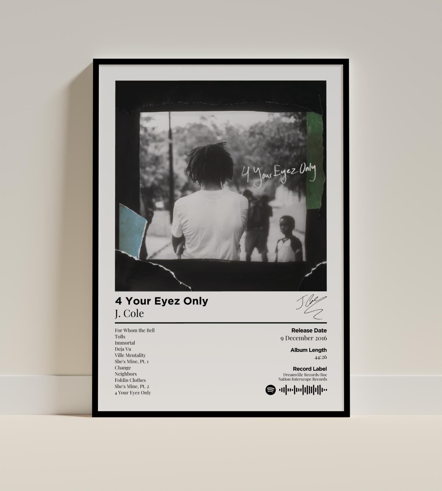 4 Your Eyez Only Digital Poster - PostrlyAu