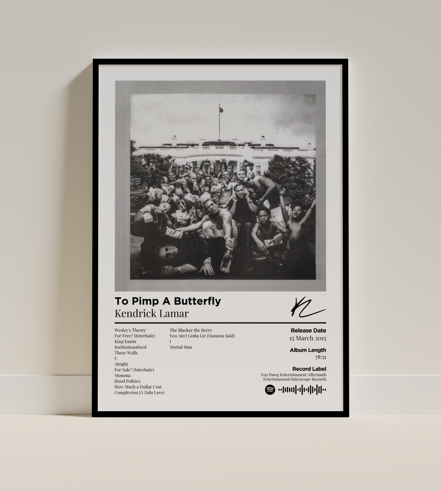 To Pimp A Butterfly Digital Poster - PostrlyAu