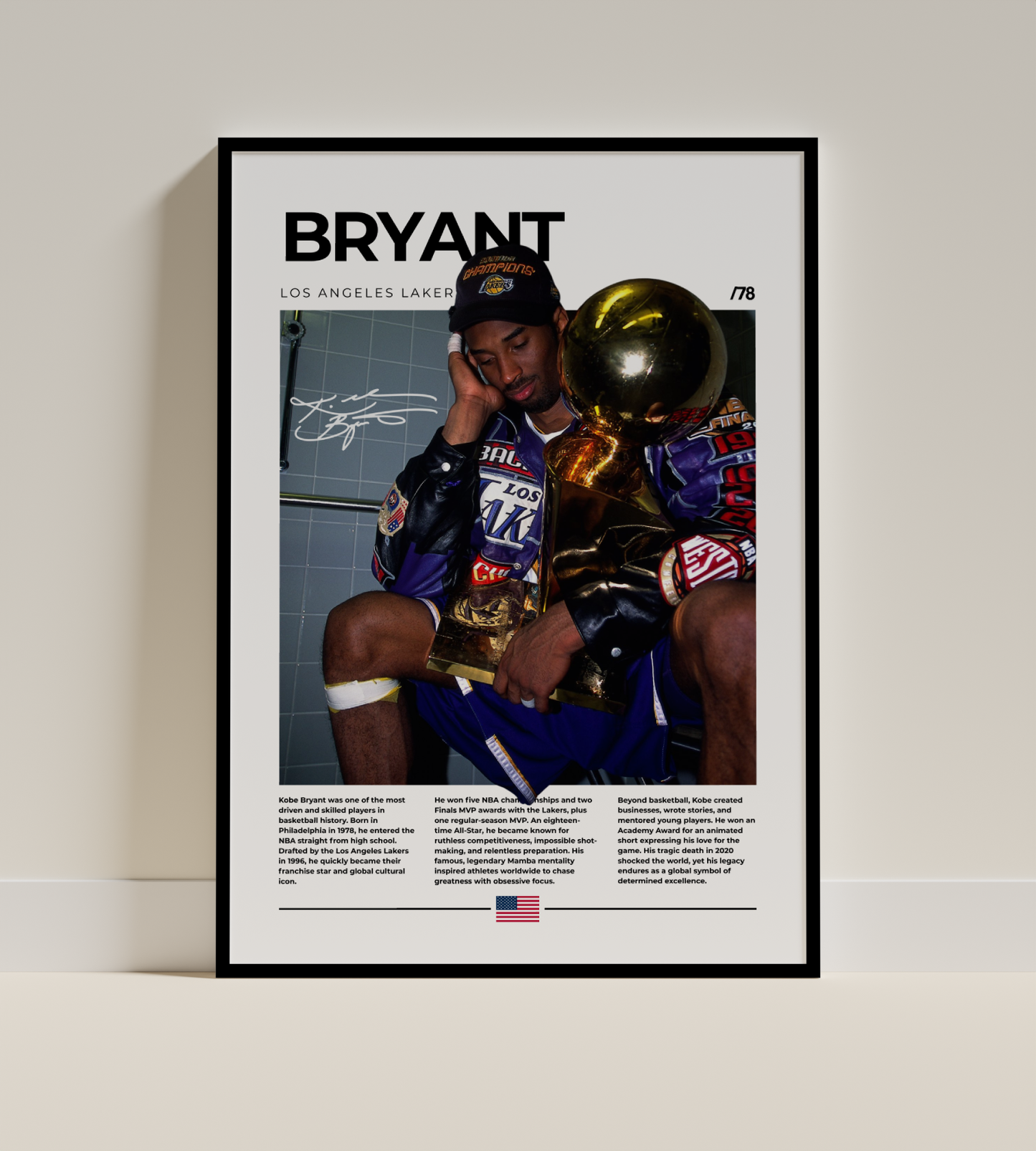 Kobe Bryant Digital Basketball Poster