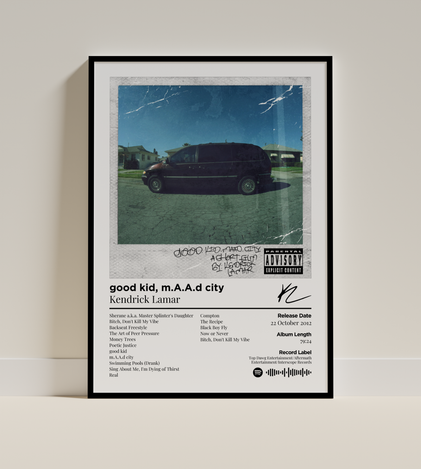 good kid, m.A.A.d city Digital Poster - PostrlyAu