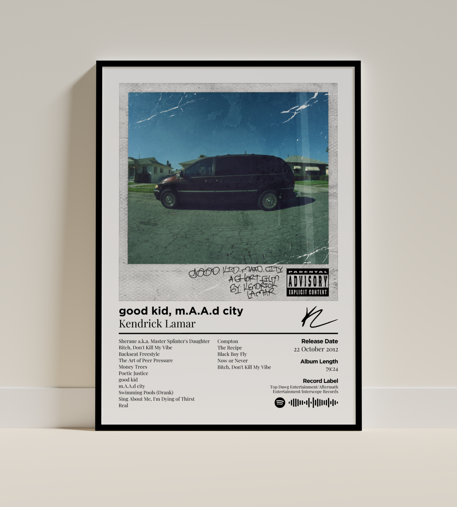 good kid, m.A.A.d city Digital Poster - PostrlyAu