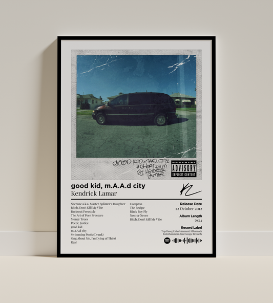 good kid, m.A.A.d city Digital Poster - PostrlyAu