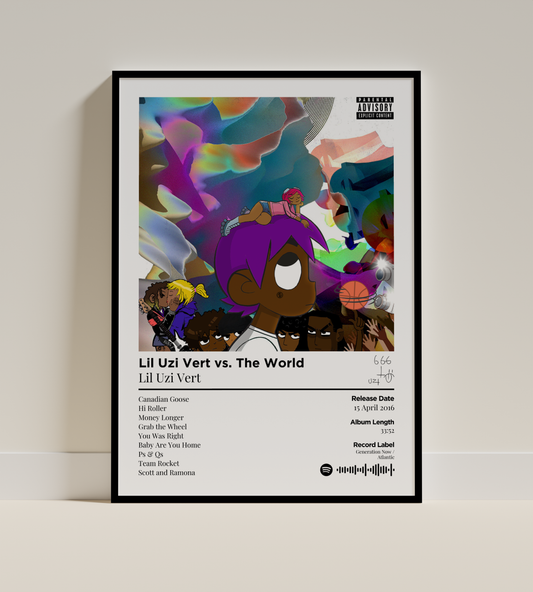 Lil Uzi Vert vs. The World Digital Poster - PostrlyAu