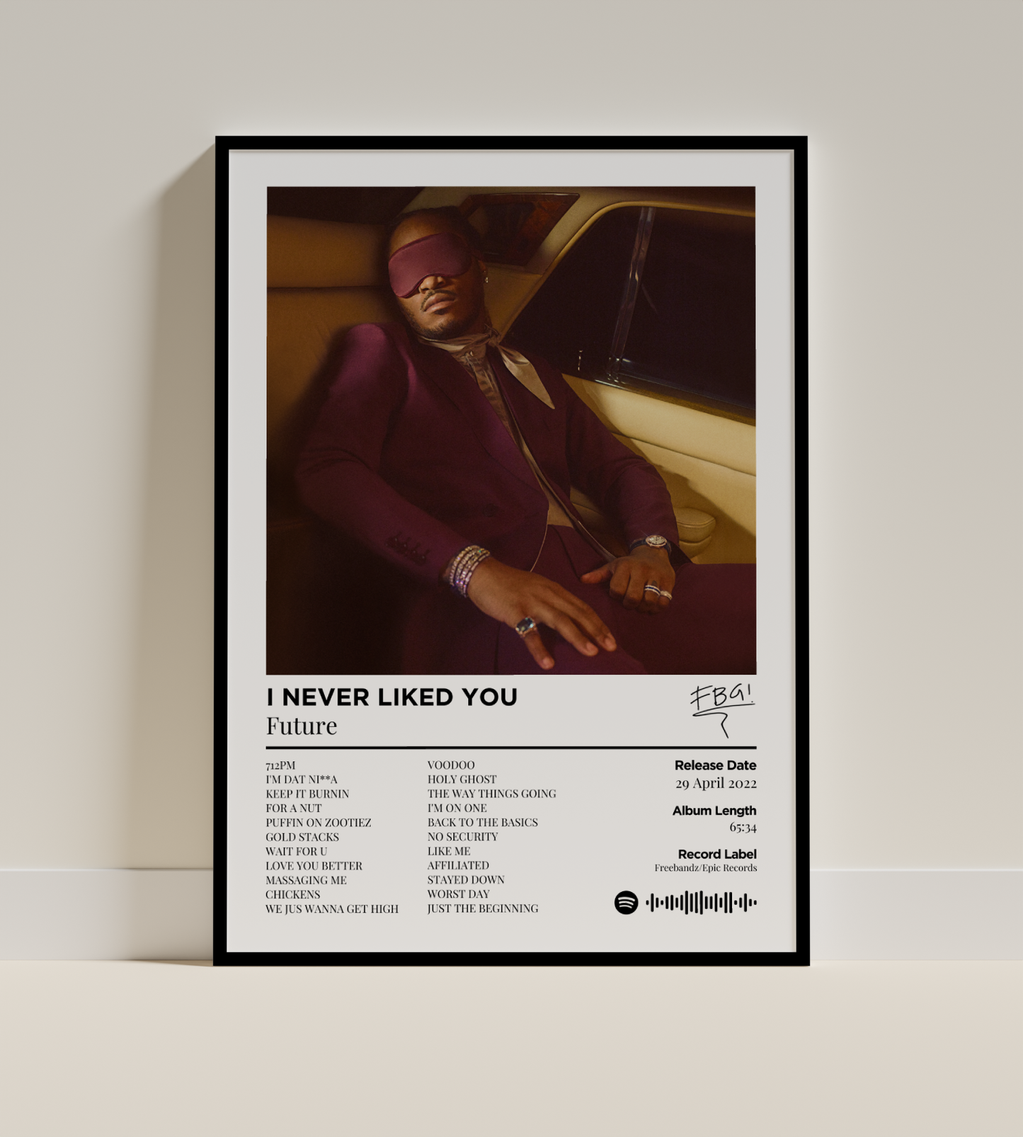 I NEVER LIKED YOU Digital Poster - PostrlyAu