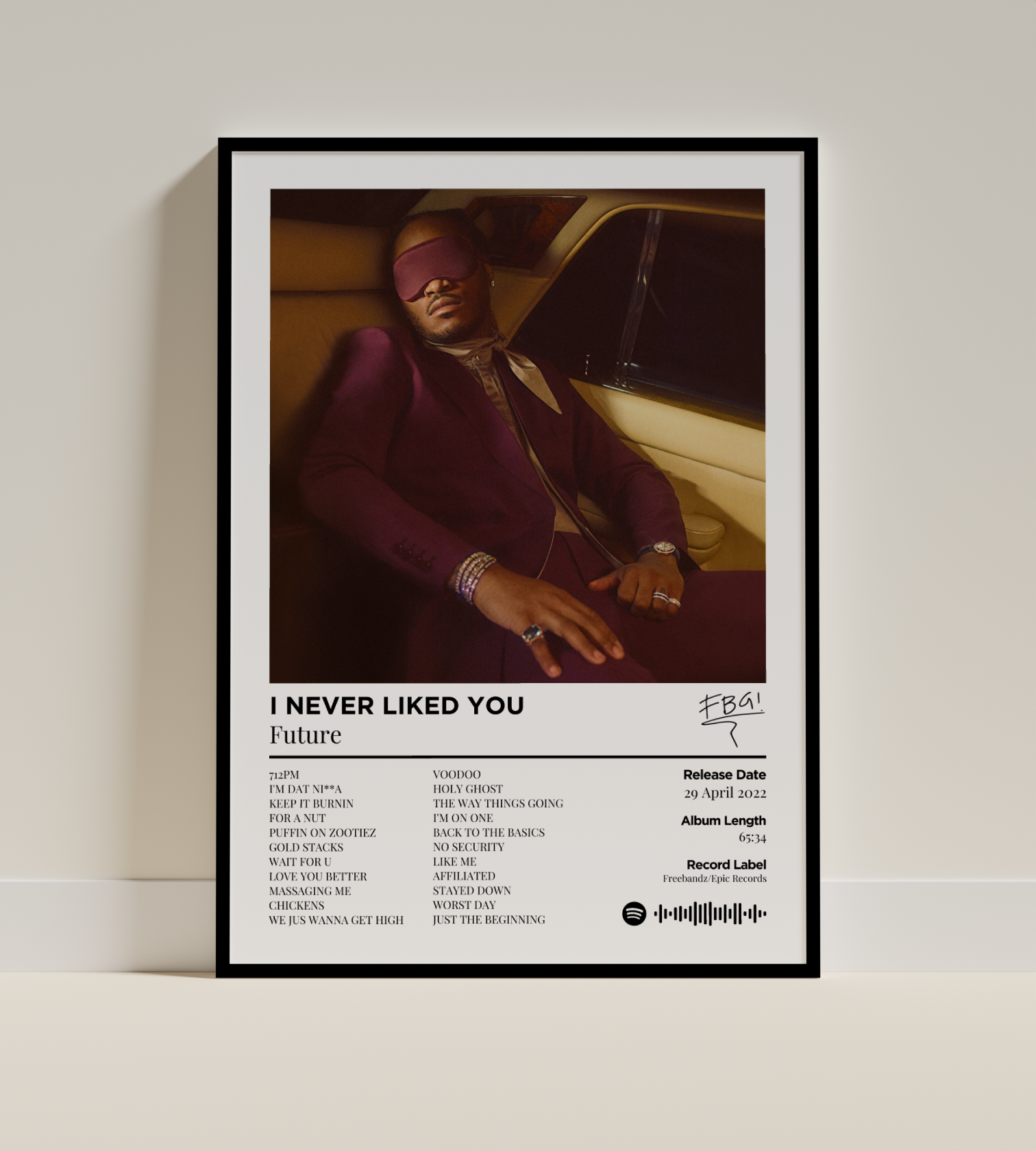I NEVER LIKED YOU Digital Poster - PostrlyAu