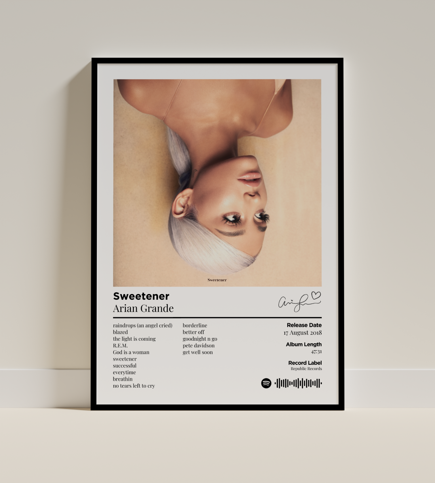 Sweetener Digital Poster - PostrlyAu