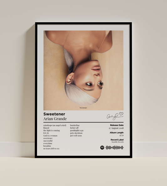 Sweetener Digital Poster - PostrlyAu