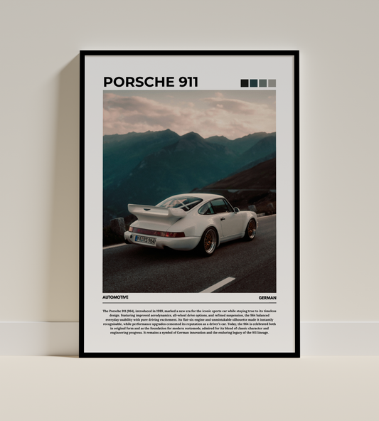 Porsche 911 Digital Poster