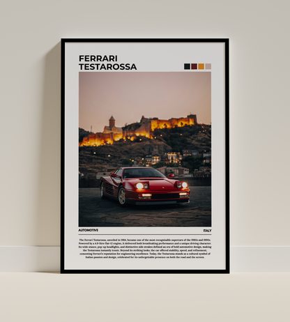 Ferrari Testarossa Digital Poster - PostrlyAu