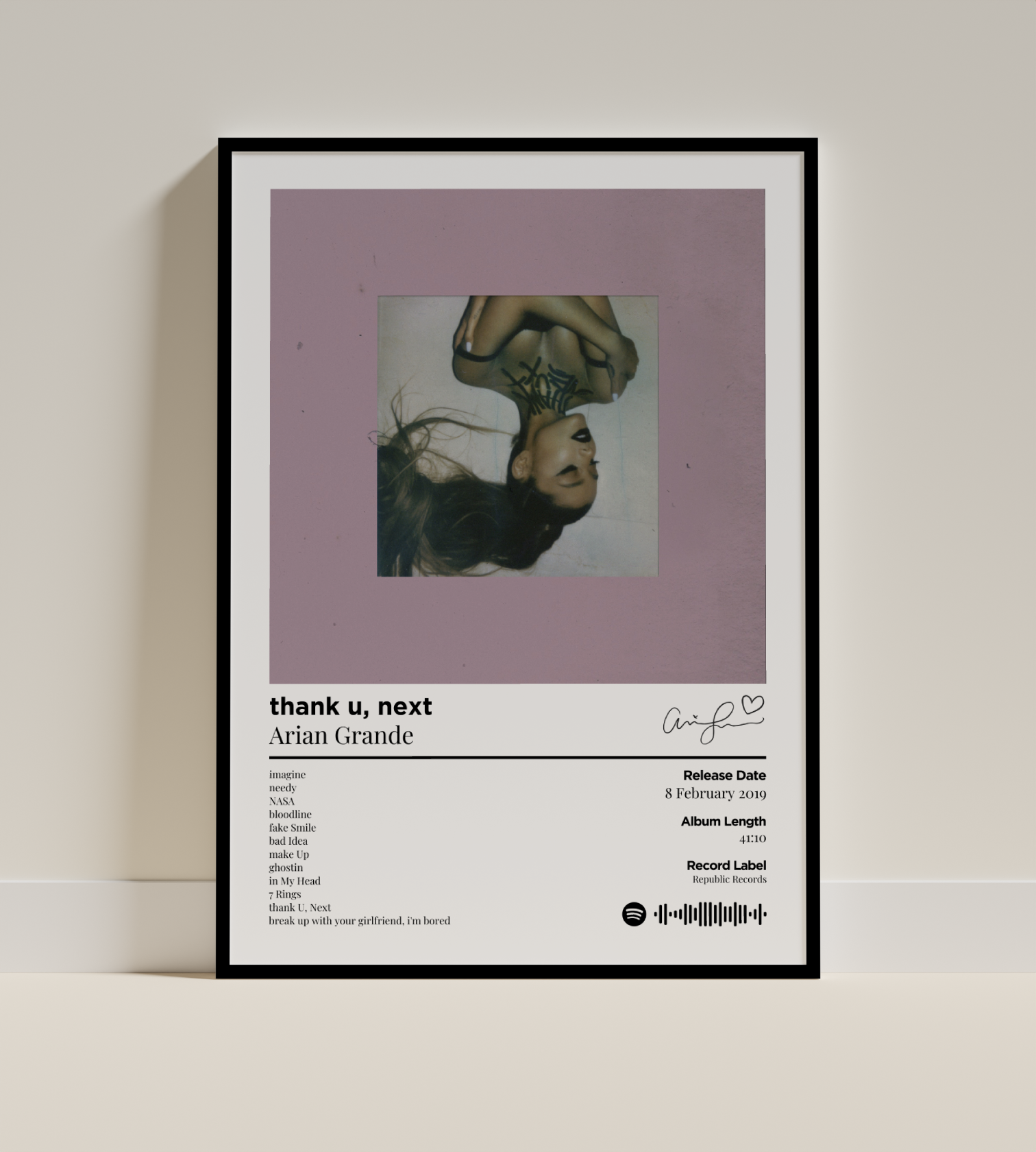 thank u, next Digital Poster - PostrlyAu