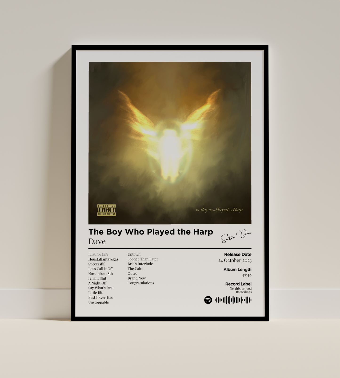 Santan Dave - The Boy Who Played the Harp Digital Album Poster