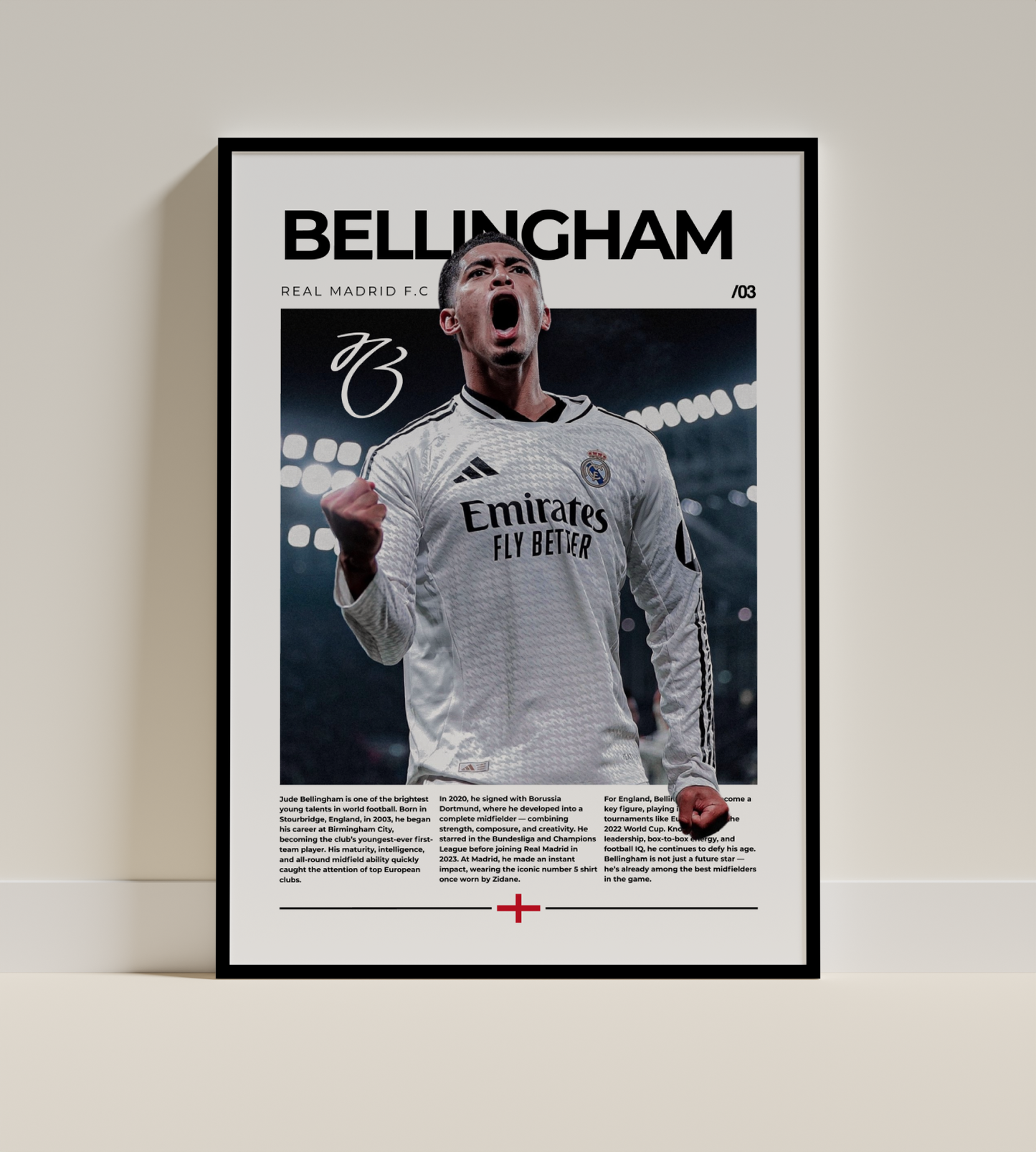 Jude Bellingham Digital Football Poster
