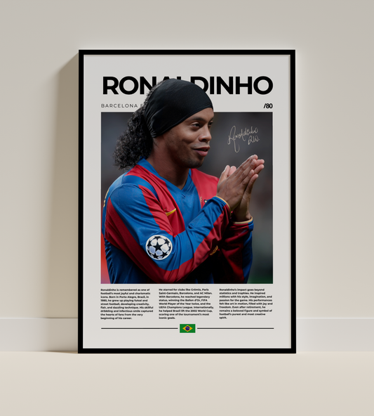 Ronaldinho, Xavi, Iniesta, Neymar, Messi, Suarez - Digital Poster