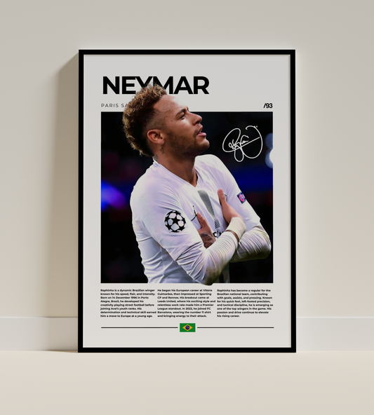 Neymar Jr. Digital Football Poster