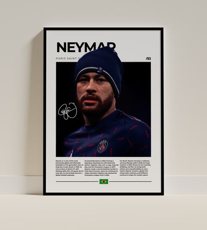 Neymar Jr. Digital Football Poster