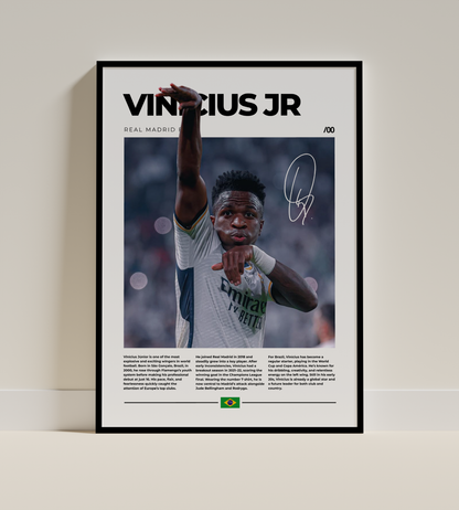 Vinícius Júnior Digital Football Poster